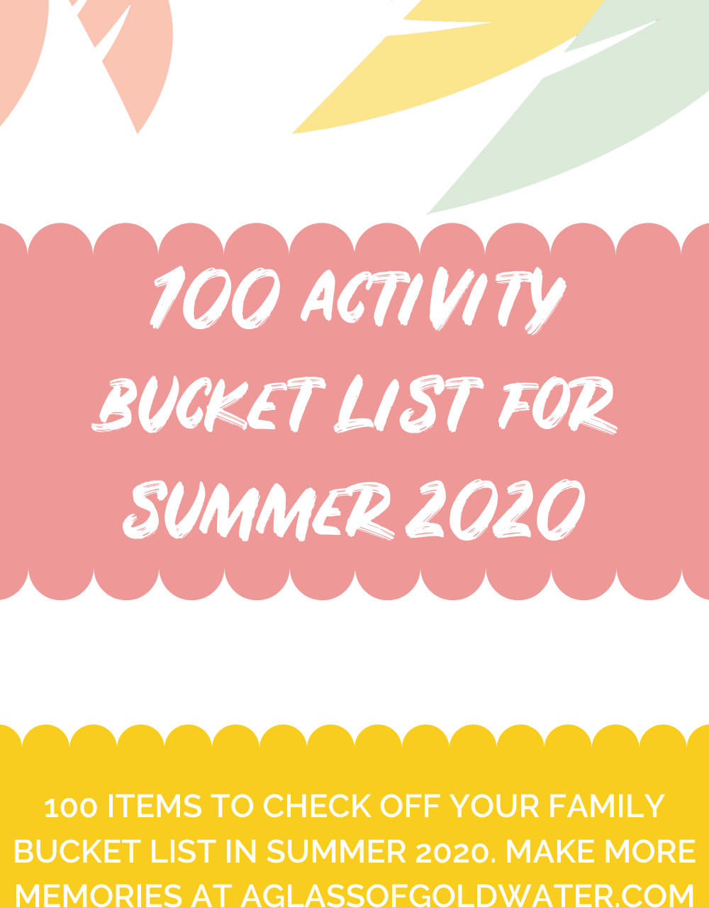 Summer 2020 Bucket List for Families